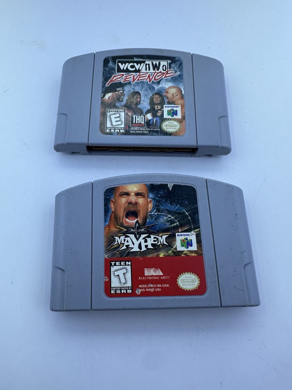 WCW NWO Revenge & Mayhem Nintendo 64 N64 Authentic Wrestling WWE WWF Retro Games